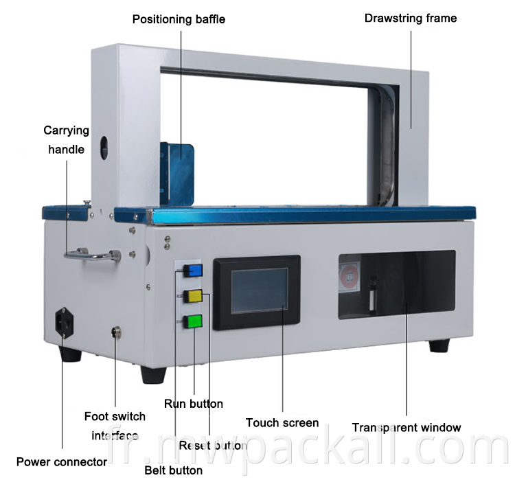 Machine de bande de bundling de matières premières industrielles pour la machine à bande en papier postale / automatique